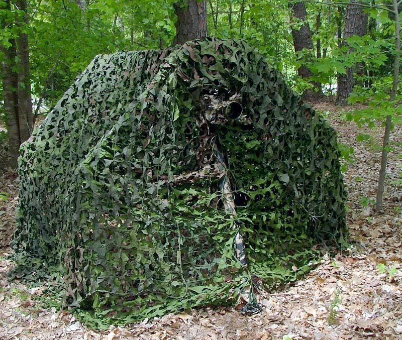 Printable pvc mesh fabric for camouflage see through hunting blind